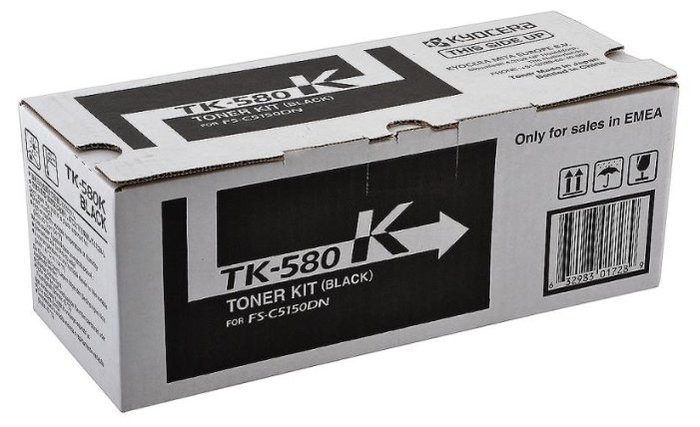 Картридж Kyocera 1T02KT0NL0 TK-580K оригинальный чёрный для принтеров Kyocera FS-C5150DN | Kyocera ECOSYS P6021cdn