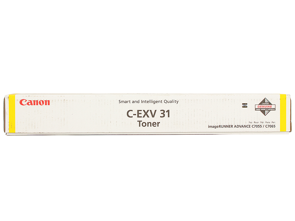 Картридж Canon 2804B002 C-EXV31Y оригинальный желтый для принтеров Canon imageRUNNER ADVANCE C7055 | Canon imageRUNNER ADVANCE C7065 | Canon imageRUNNER ADVANCE C9060 | Canon imageRUNNER ADVANCE C9065 | Canon imageRUNNER ADVANCE C9070 | Canon imageRUNNER 