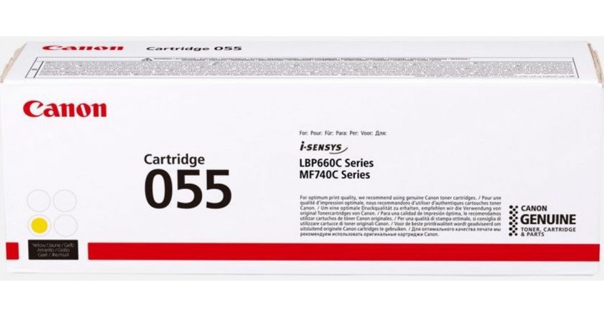 Картридж Canon 3013C002 055Y оригинальный желтый для принтеров Canon i-Sensys LBP660C Series | Canon Color imageCLASS MF740C Series