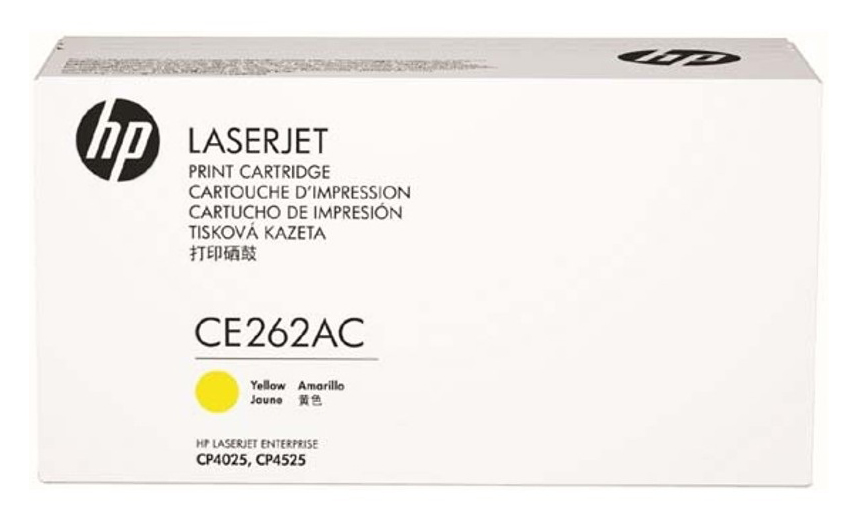 Картридж HP CE262AC оригинальный желтый для принтеров HP LaserJet Enterprise CP4025 | HP LaserJet Enterprise CP4525