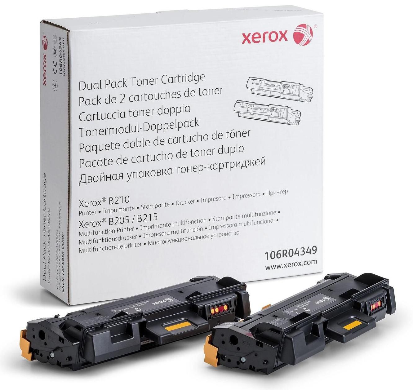 Картридж Xerox 106R04349 оригинальный чёрный для принтеров Xerox XEROX B205 | Xerox XEROX B210 | Xerox XEROX B215