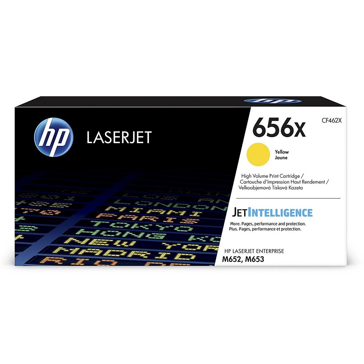Картридж HP CF462X 656X оригинальный желтый для принтеров HP Laserjet Enterprise M652 | HP Laserjet Enterprise M653