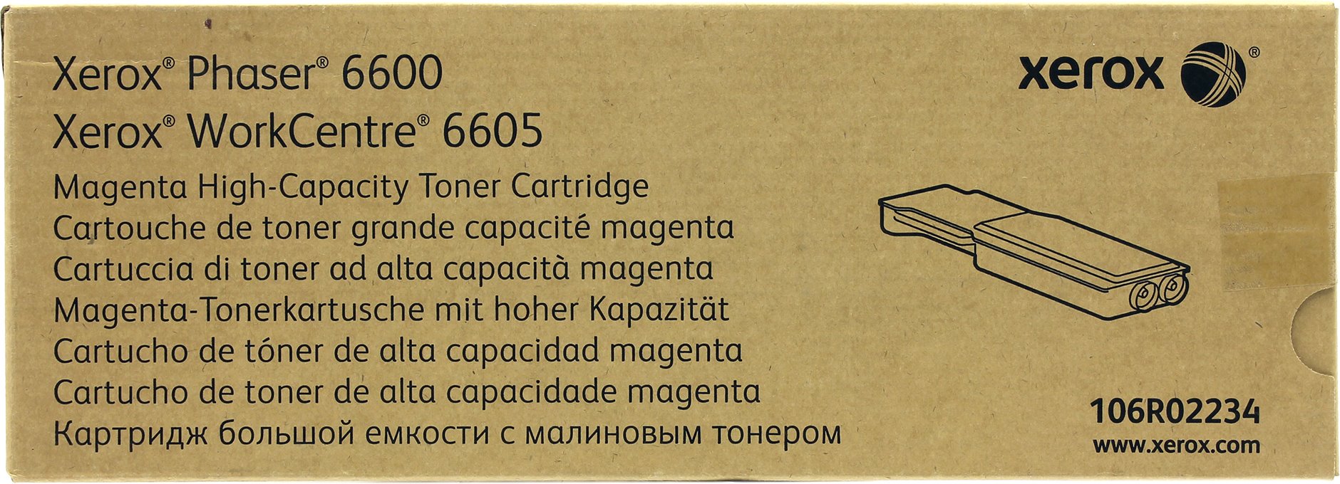 Картридж Xerox 106R02234 оригинальный красный для принтеров Xerox Phaser 6600 | Xerox WorkCentre 6605