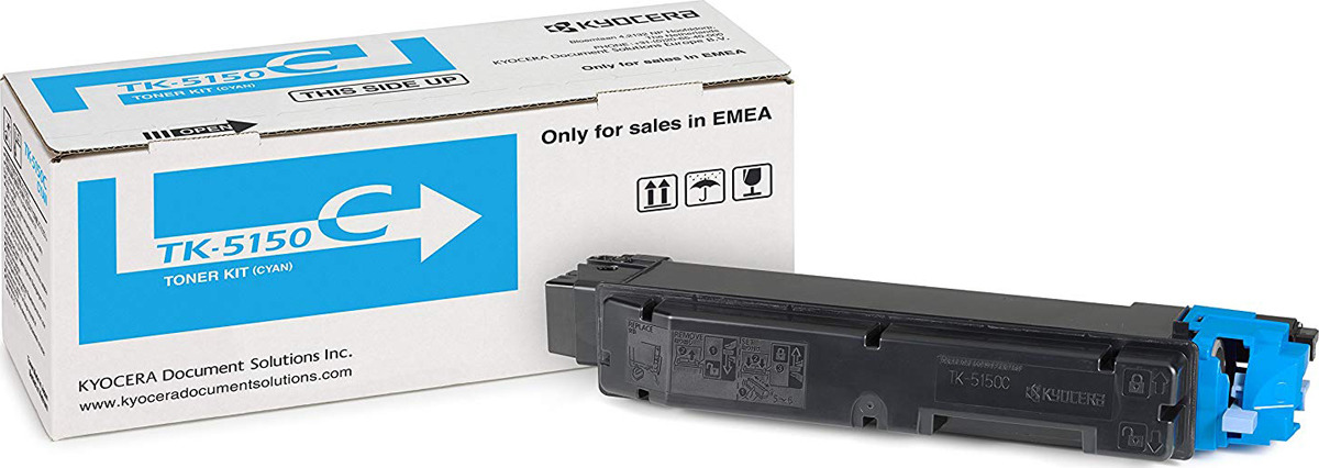 Картридж Kyocera 1T02NSCNL0 TK-5150C оригинальный синий для принтеров Kyocera ECOSYS P6035cdn | Kyocera ECOSYS M6035cidn | Kyocera ECOSYS M6535cidn