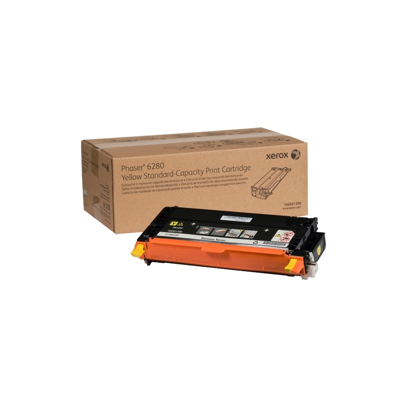 Картридж Xerox 106R01390 оригинальный желтый для принтеров Xerox Phaser 6280