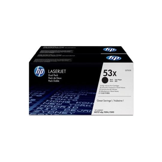Картридж HP Q7553XD 53X оригинальный чёрный для принтеров HP Laserjet M2727 MFP | HP Laserjet P2014 | HP Laserjet P2015