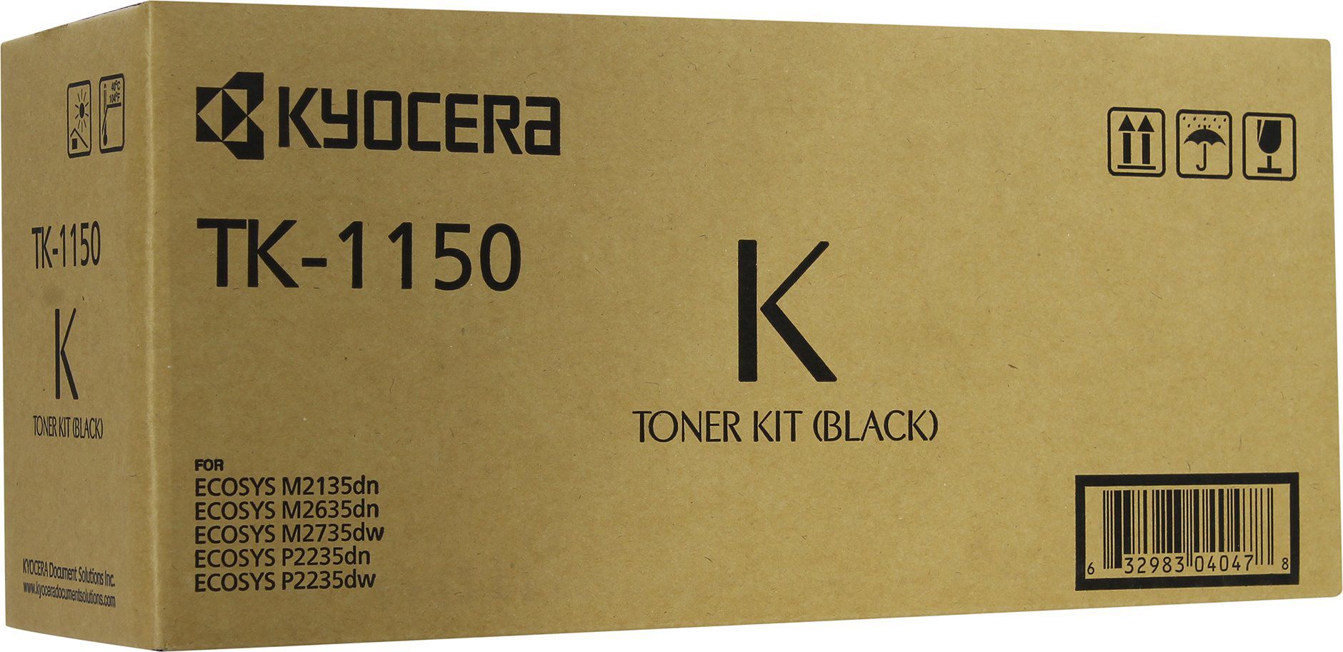 Картридж Kyocera 1T02RV0NL0 TK-1150 оригинальный чёрный для принтеров Kyocera ECOSYS P2235d | Kyocera ECOSYS P2235dn | Kyocera ECOSYS P2235dw | Kyocera ECOSYS M2135dn | Kyocera ECOSYS M2635dn | Kyocera ECOSYS M2635dw | Kyocera ECOSYS M2735dw