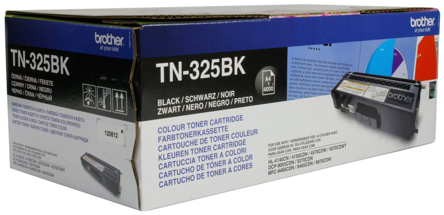 Картридж Brother TN-325BK оригинальный чёрный для принтеров Brother HL-4140CN | Brother HL-4150CDN | Brother HL-4570CDW | Brother HL-4570CDWT | Brother DCP-9055CDN | Brother DCP-9270CDN | Brother MFC-9460CDN | Brother MFC-9465CDN | Brother MFC-9970CDW
