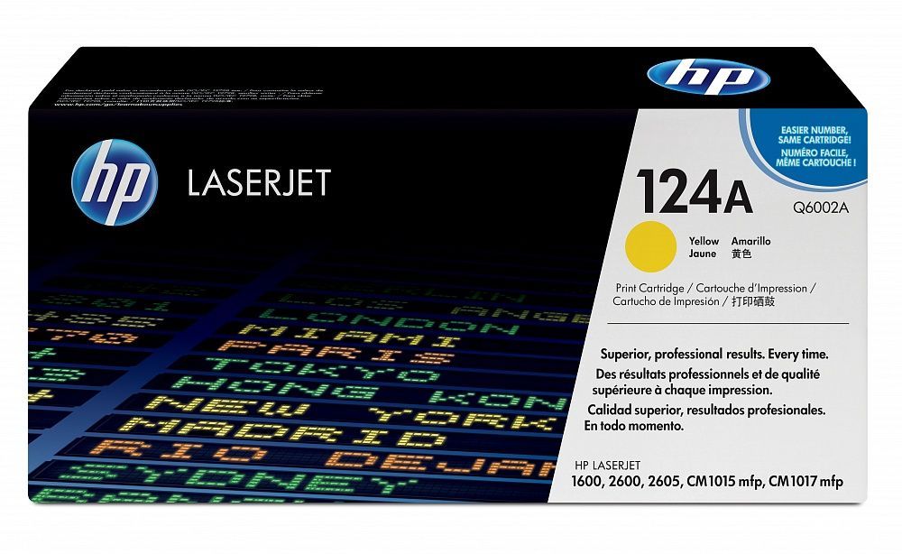 Картридж HP Q6002A 124A оригинальный жёлтый для принтеров HP Laserjet 1600 | HP Laserjet 2600 | HP Laserjet 2605 | HP Laserjet CM1015 MFP | HP Laserjet CM1017 MFP