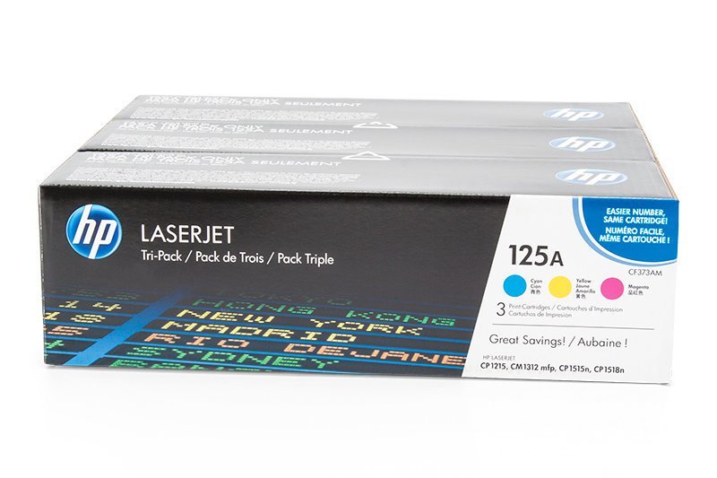 Комплект картриджей HP CF373AM 125A оригинальный цветной для принтеров HP Laserjet CP1215 | HP Laserjet CM1312 mfp | HP Laserjet CP1515n | HP Laserjet CP1518n