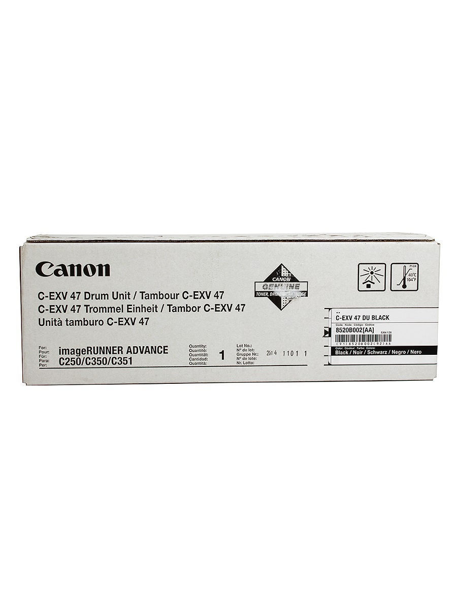 Фотобарабан Canon 8520B002 C-EXV47 Drum Bk оригинальный чёрный для принтеров Canon imageRUNNER ADVANCE C250 | Canon imageRUNNER ADVANCE C350 | Canon imageRUNNER ADVANCE C351
