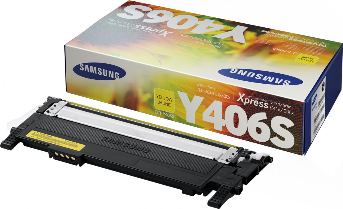 Картридж Samsung CLT-Y406S оригинальный желтый для принтеров Samsung Xpress C41X | Samsung X46X CLP-36X | Samsung CLX-330X