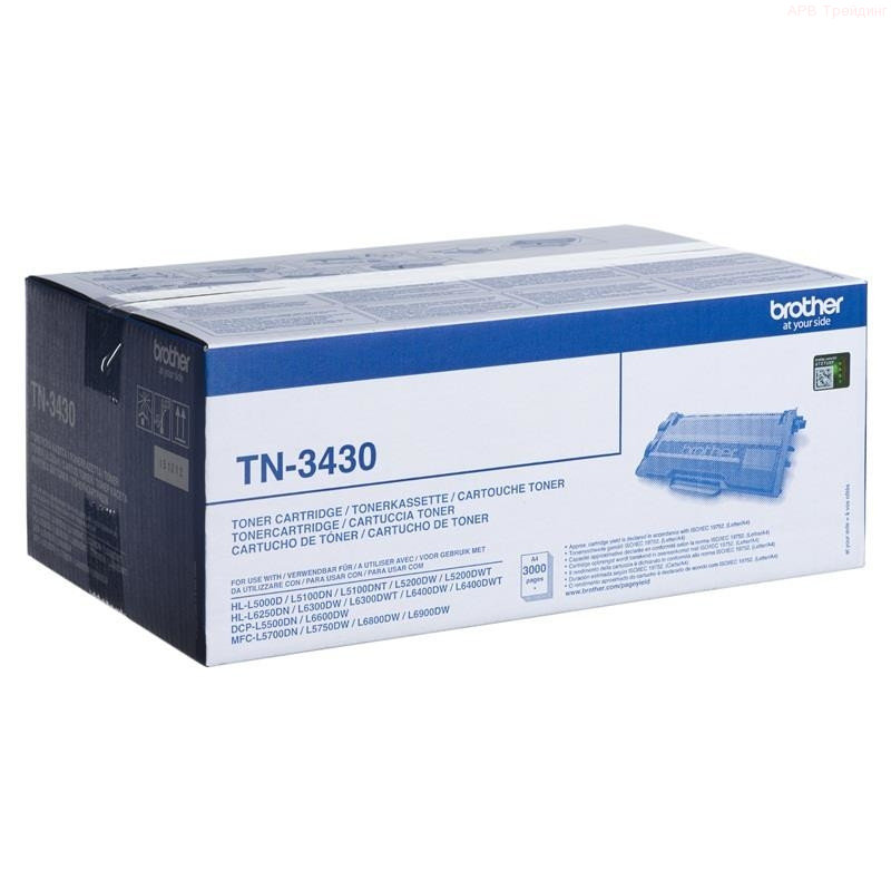Картридж Brother TN-3430 оригинальный чёрный для принтеров Brother HL-L5000D | Brother HL-L5100DN | Brother HL-L5100DNT | Brother HL-L5200DW | Brother HL-L5200DWT | Brother HL-6250DN | Brother HL-L6300DW | Brother HL-L6300DWT | Brother HL-L6400DW | Brothe