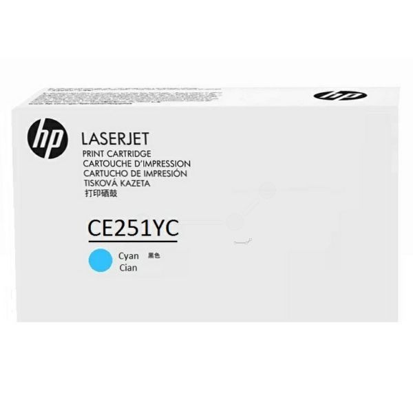 Картридж HP CE251YC оригинальный синий для принтеров HP LASERJET CM3530 | HP LASERJET CM3530fs | HP LASERJET CM3530fs MFP | HP LASERJET CP3520 | HP LASERJET CP3525 | HP LASERJET CP3525dn | HP LASERJET CP3525n | HP LASERJET CP3525x