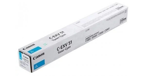 Картридж Canon 0482C002 C-EXV51C оригинальный синий для принтеров Canon imageRUNNER ADVANCE C5535 | Canon imageRUNNER ADVANCE C5535i | Canon imageRUNNER ADVANCE C5540i | Canon imageRUNNER ADVANCE C5550i | Canon imageRUNNER ADVANCE C5560i