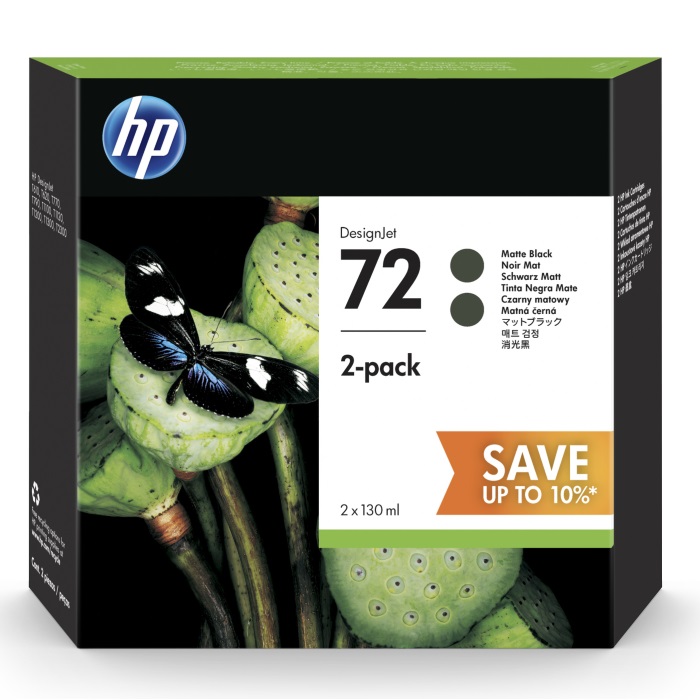 Комплект картриджей HP P2V33A №72 оригинальный чёрный для принтеров HP DesignJet T610 | HP DesignJet T770 | HP DesignJet T1100 | HP DesignJetT1120 | HP DesignJet T1200