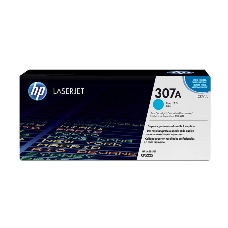 Картридж HP CE741A 307A оригинальный синий для принтеров HP LASERJET CP5225