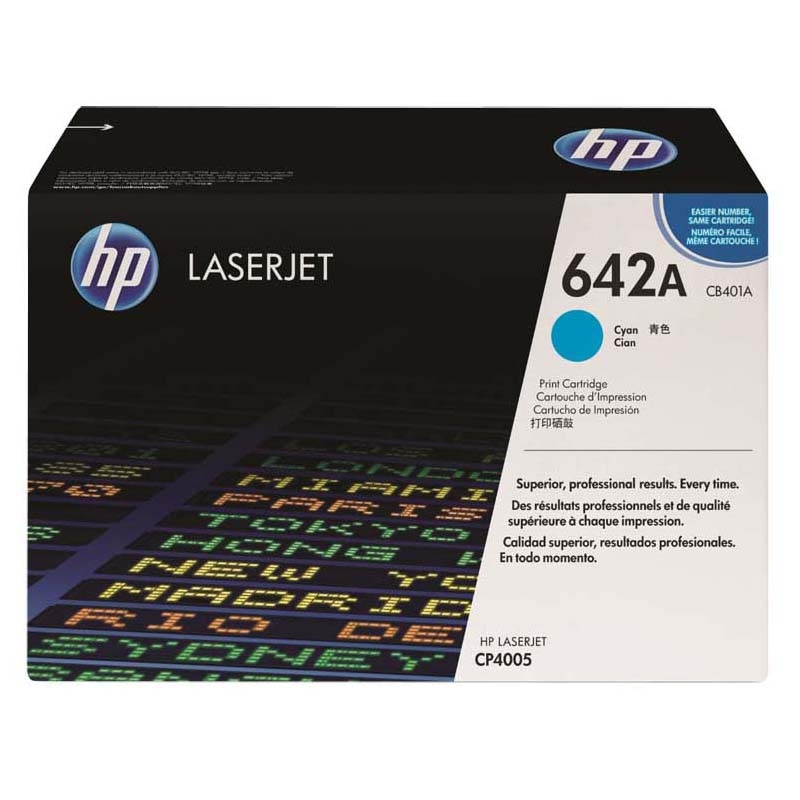 Картридж HP CB401A 642A оригинальный синий для принтеров HP LASERJET CP4005
