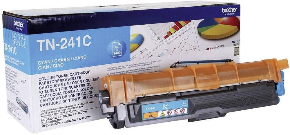 Картридж Brother TN-241C оригинальный синий для принтеров Brother HL-3140CW | Brother HL-3150CDW | Brother HL-3170CDW | Brother DCP-9020CDW | Brother MFC-4140CDW | Brother MFC-9330CDW | Brother MFC-9340CDW