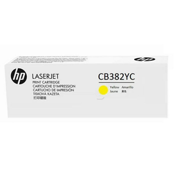 Картридж HP CB382YC оригинальный желтый для принтеров HP LASERJET 6015 | HP LASERJET CM6030 mfp | HP LASERJET CM6040 mfp