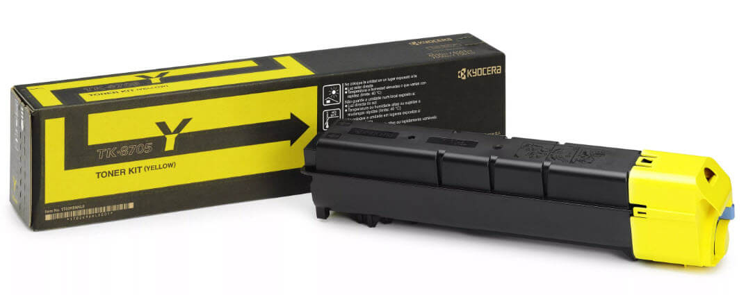 Картридж Kyocera 1T02K9ANL0 TK-8705Y оригинальный желтый для принтеров Kyocera TASKalfa 6550ci | Kyocera TASKalfa 6551ci | Kyocera TASKalfa 7550ci | Kyocera TASKalfa 7551ci