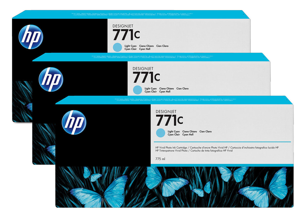 Картридж HP B6Y36A CR255A (771c) оригинальный цветной для принтеров HP DesignJet Z6200