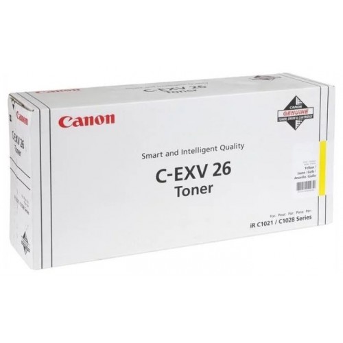Картридж Canon 1657B006 C-EXV26Y оригинальный желтый для принтеров Canon iR C1021 Series | Canon iR C1028 Series