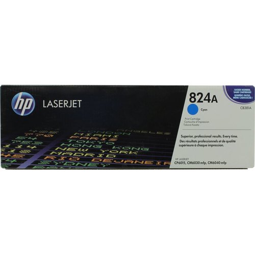 Картридж HP CB381A 824A оригинальный синий для принтеров HP LASERJET 6015 | HP LASERJET CM6030 mfp | HP LASERJET CM6040 mfp