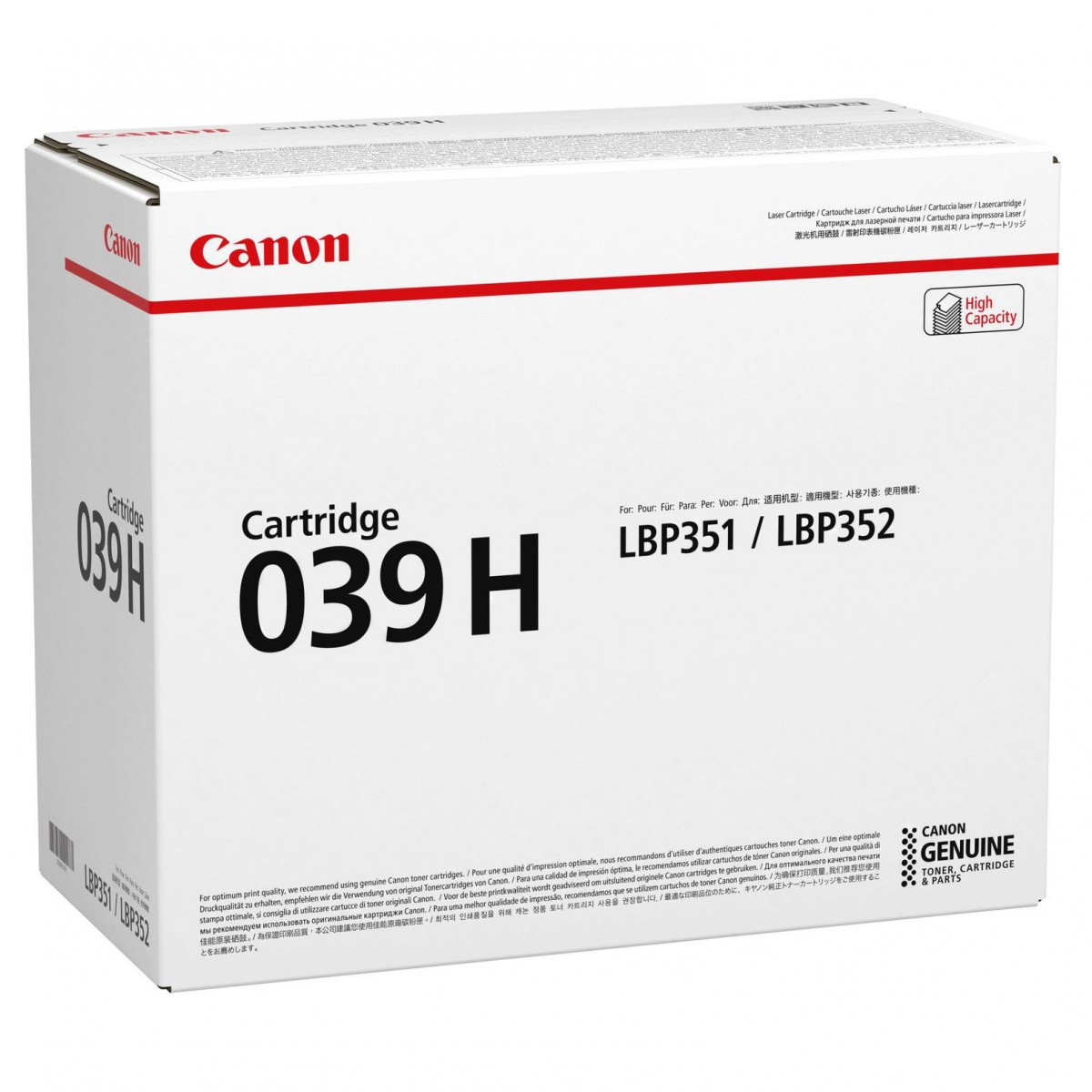 Картридж Canon 0288C001 039H оригинальный чёрный для принтеров Canon i-Sensys LBP351 | Canon i-Sensys LBP352