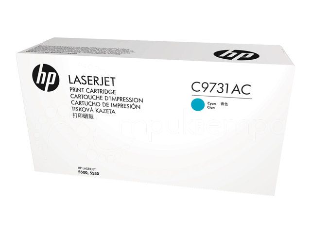 Картридж HP C9731AC оригинальный синий для принтеров HP LASERJET 5500 | HP LASERJET 5550