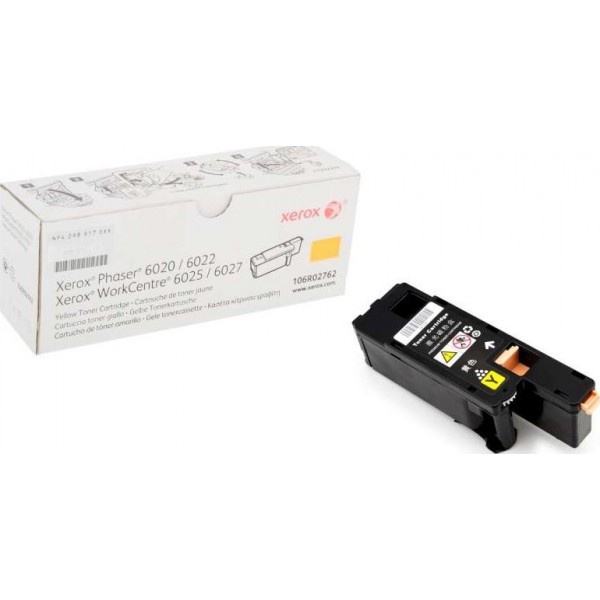 Картридж Xerox 106R02762 оригинальный желтый для принтеров Xerox Phaser 6020 | Xerox Phaser 6022 | Xerox WorkCentre 6025 | Xerox WorkCentre 6027