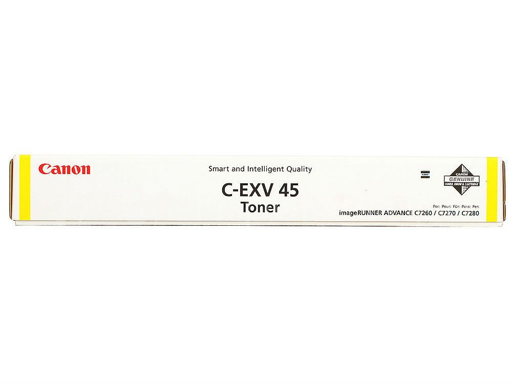 Картридж Canon 6948B002 C-EXV45Y оригинальный желтый для принтеров Canon imageRUNNER ADVANCE C7260i | Canon imageRUNNER ADVANCE C7270i | Canon imageRUNNER ADVANCE C7280i