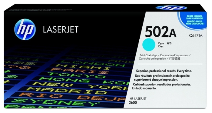 Картридж HP Q6471A 502A оригинальный синий для принтеров HP Laserjet 3600
