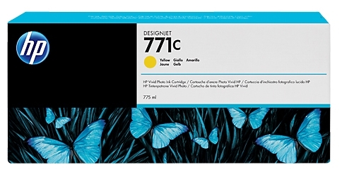 Картридж HP B6Y10A CE040A (771c) оригинальный желтый для принтеров HP DesignJet Z6600 | HP DesignJet Z6800 | HP DesignJet Z6203