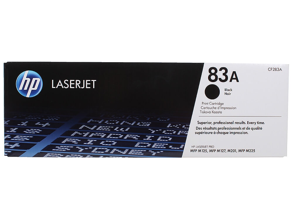 Картридж HP CF283A 83A оригинальный чёрный для принтеров HP Laserjet Pro MFP M125 | HP Laserjet Pro MFP M127 | HP Laserjet Pro M201 | HP Laserjet Pro MFP M225