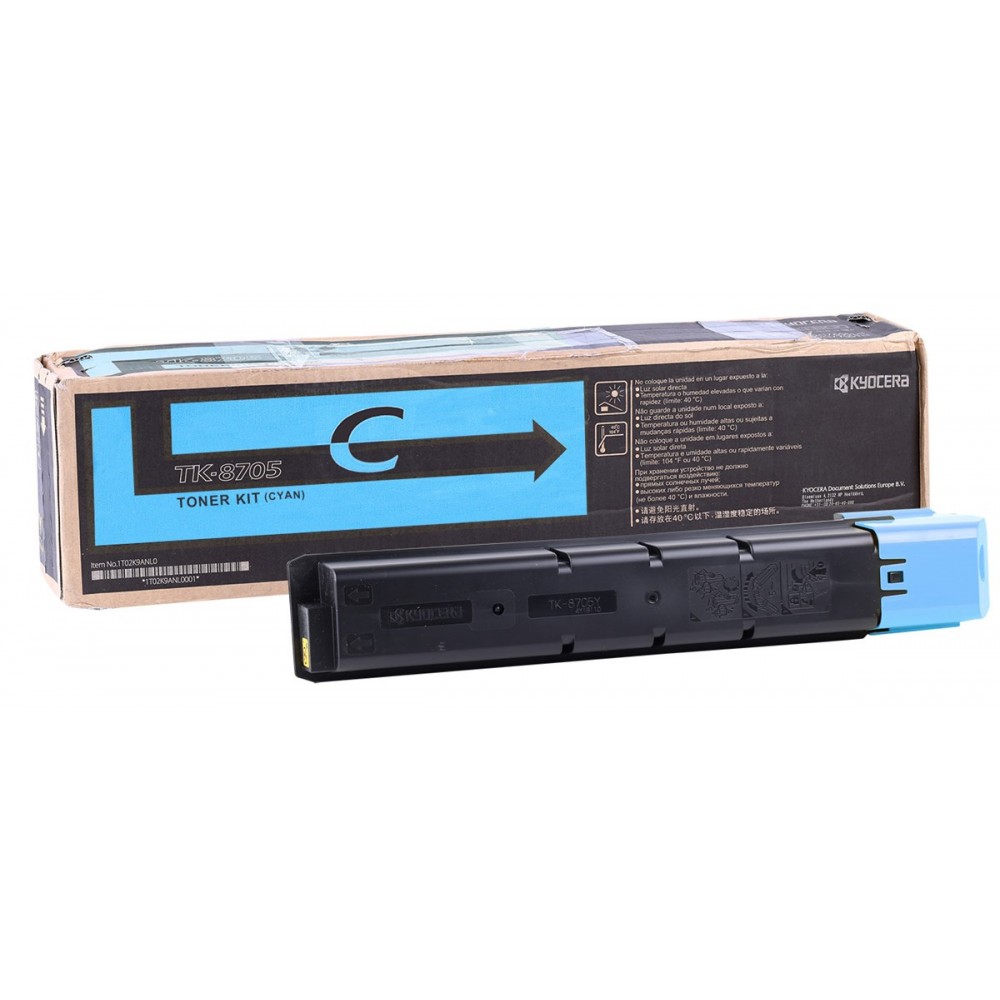 Картридж Kyocera 1T02K9CNL0 TK-8705C оригинальный синий для принтеров Kyocera TASKalfa 6550ci | Kyocera TASKalfa 6551ci | Kyocera TASKalfa 7550ci | Kyocera TASKalfa 7551ci