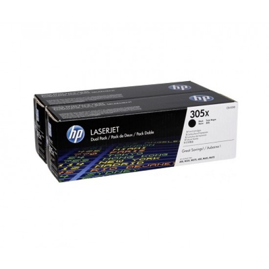 Комплект картриджей HP CE410XD 305X оригинальный чёрный для принтеров HP LASERJET PRO 300 | HP LASERJET PRO M351 | HP LASERJET PRO M375 | HP LASERJET PRO 400 | HP LASERJET PRO M451 | HP LASERJET PRO M475