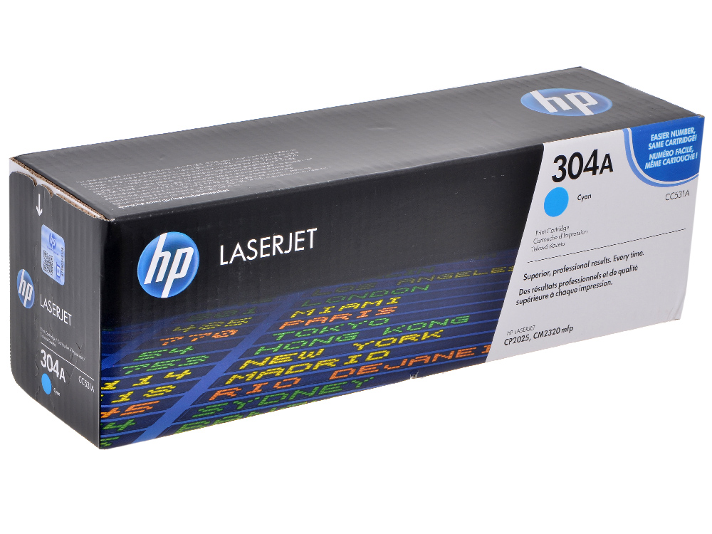Картридж HP CC531A 304A оригинальный синий для принтеров HP LASERJET CP2025 | HP LASERJET CM2320 mfp