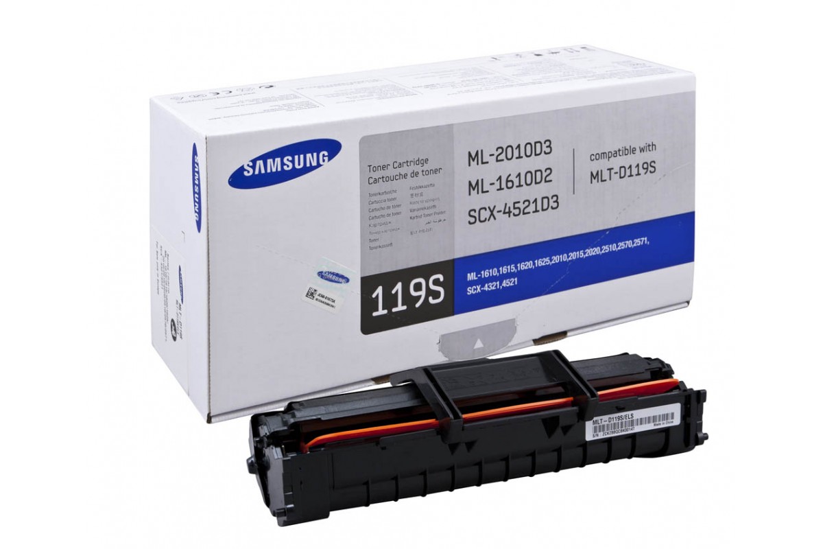Картридж Samsung MLT-D119S оригинальный чёрный для принтеров Samsung ML-1615 | Samsung 2015 | Samsung SCX-4521