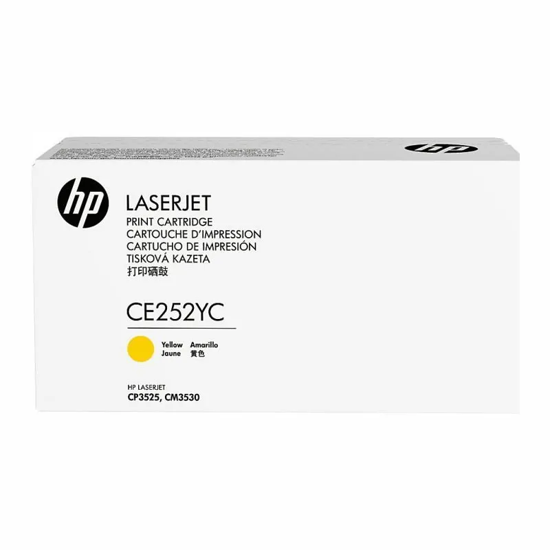 Картридж HP CE252YC оригинальный жёлтый для принтеров HP LASERJET CM3530 | HP LASERJET CM3530fs | HP LASERJET CM3530fs MFP | HP LASERJET CP3520 | HP LASERJET CP3525 | HP LASERJET CP3525dn | HP LASERJET CP3525n | HP LASERJET CP3525x