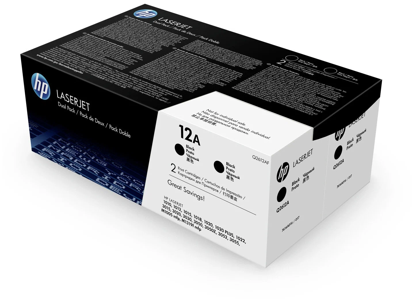 Картридж HP Q2612AF 12A оригинальный чёрный