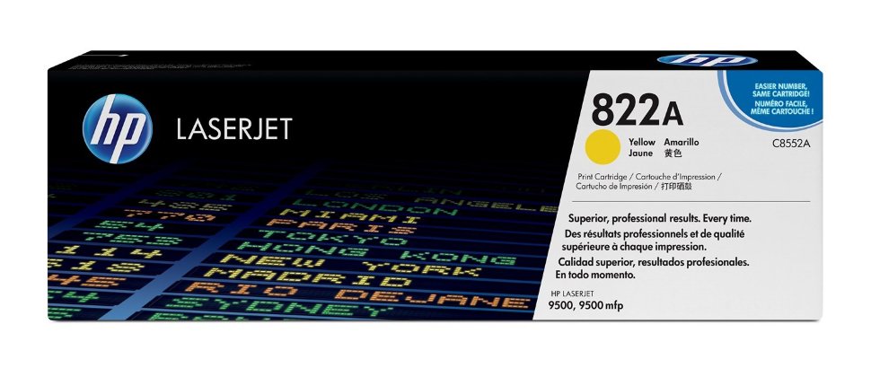 Картридж HP C8552A 822A оригинальный желтый для принтеров HP LASERJET 9500 | HP LASERJET 9500 mfp