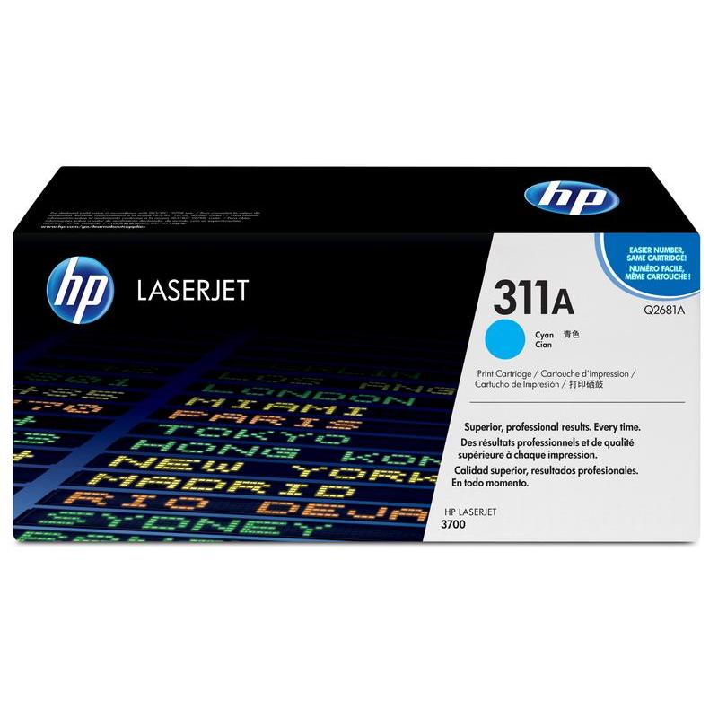 Картридж HP Q2681A 311A оригинальный синий для принтеров HP Laserjet 3700