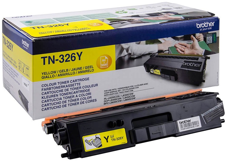 Картридж Brother TN-326Y оригинальный желтый для принтеров Brother HL-L8250CDN | Brother HL-L8350CDW | Brother DCP-L8400CDN | Brother DCP-L8450CDW | Brother MFC-L8650CDW | Brother MFC-L8850CDW
