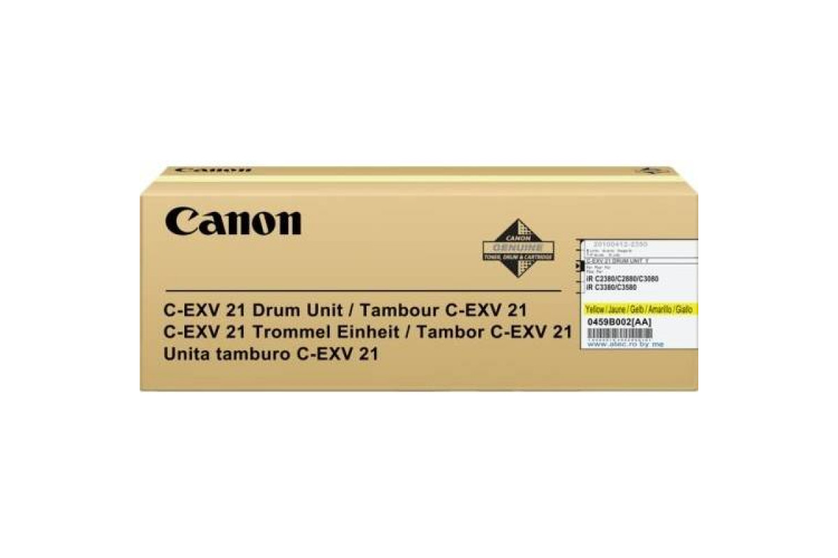 Фотобарабан Canon 0459B002AA C-EXV21 Drum Y оригинальный желтый для принтеров Canon iR C2380 | Canon iR C2880 | Canon iR C3080 | Canon iR C3380 | Canon iR C3580