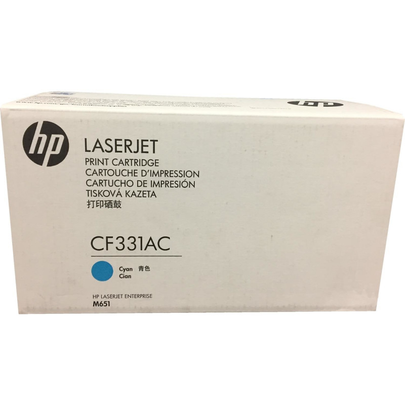 Картридж HP CF331AC оригинальный синий для принтеров HP Laserjet Enterprise M651