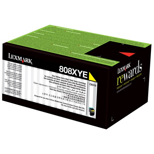 Картридж Lexmark 80C8XY0 808XY оригинальный желтый для принтеров Lexmark CX510de | Lexmark CX510dhe | Lexmark CX510dthe