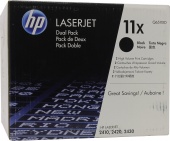 Картридж HP Q6511XD №11Х оригинальный для принтеров HP LaserJet 2410, 2420, 2420D, 2420DN, 2420N, 2430DTN, 2430T, 2430TN