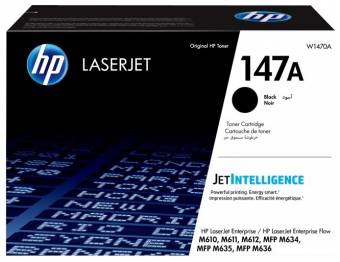 Картридж HP W1470A 147A оригинальный чёрный для принтеров HP Laserjet Enterprise M610 | HP Laserjet Enterprise M611 | HP Laserjet Enterprise M612 | HP Laserjet Enterprise MFP M634 | HP Laserjet Enterprise MFP M635 | HP Laserjet Enterprise MFP M636