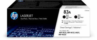 Комплект картриджей HP CF283AD (CF283AF) 83A оригинальный чёрный для принтеров HP Laserjet Pro MFP M125 | HP Laserjet Pro MFP M127 | HP Laserjet Pro M201 | HP Laserjet Pro MFP M225